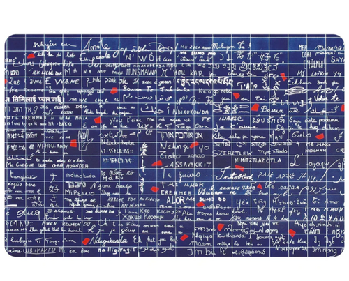 set de table mur je t'aime bleu artyana aix en provence 