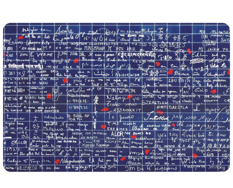 set de table mur je t'aime bleu artyana aix en provence 