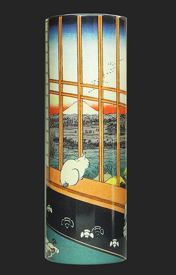 Vase Hiroshige - Chat à la fenêtre