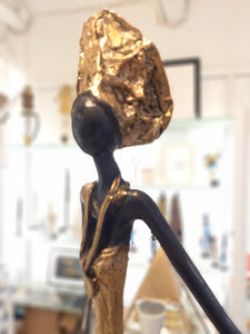 Sculpture Bronze Femme - doré